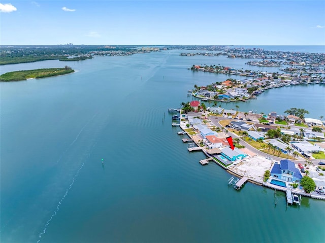326 176th Avenue Cir, Redington Shores, FL 33708 - aerial view of residential area featuring a large body of water