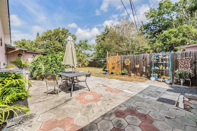5101 13th Ave S, Gulfport, FL 33707 - view of patio featuring a fenced backyard and outdoor dining area