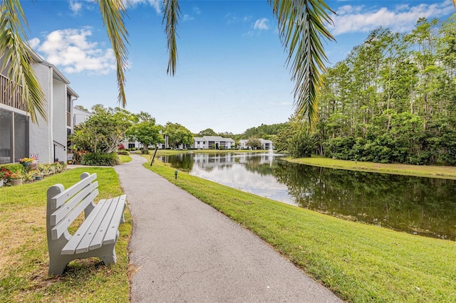1281 Pine Ridge Cir E Unit H1, Tarpon Springs, FL 34688 - view of property's community with a yard and a water view