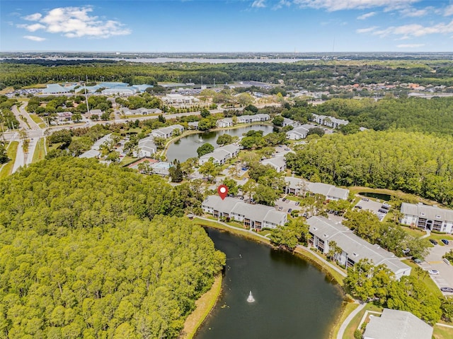 1281 Pine Ridge Cir E Unit H1, Tarpon Springs, FL 34688 - birds eye view of property featuring a water view