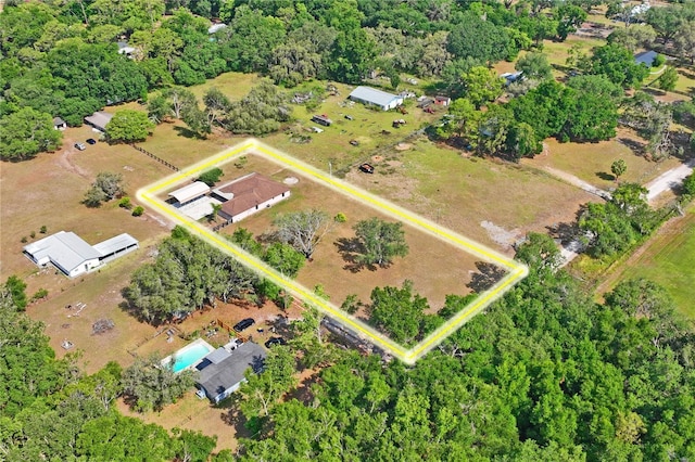 aerial view of property's location featuring property boundaries highlighted