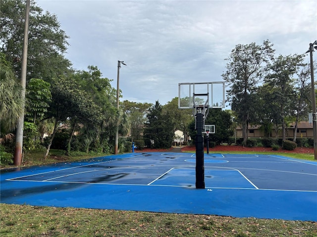 view of basketball court featuring community basketball court