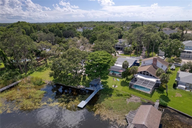 297 Lakeview Dr, Tarpon Springs, FL 34689 - drone / aerial view of a large body of water