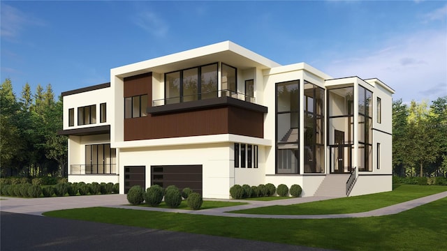 602 Channel Dr, Tampa, FL 33606 - view of building exterior with a garage and driveway