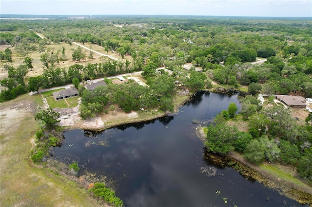 5058 Westlake Blvd, Dade City, FL 33523 - aerial overview of property's location with a heavily wooded area and a nearby body of water