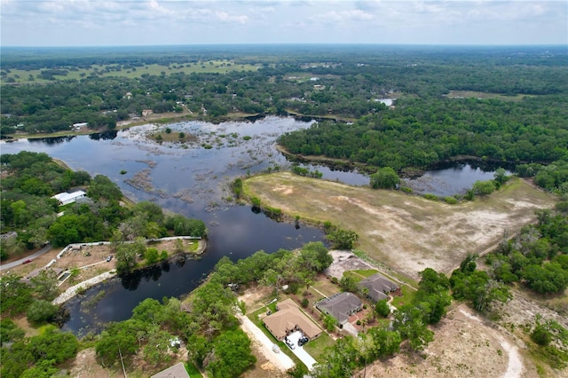 5058 Westlake Blvd, Dade City, FL 33523 - drone / aerial view of a forest and a large body of water