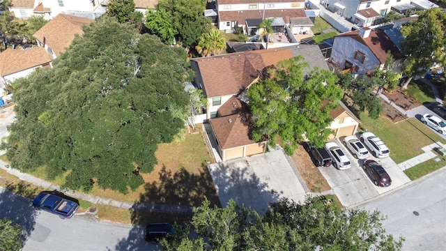 bird's eye view with a residential view