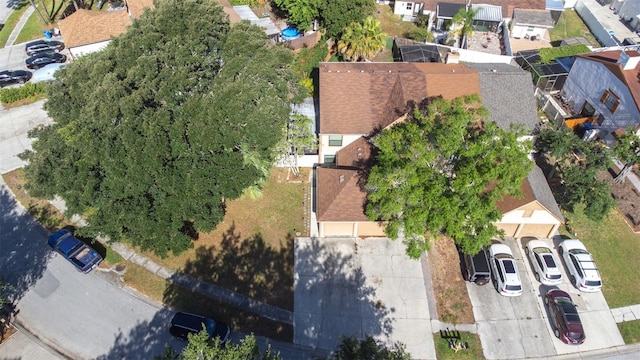 drone / aerial view with a residential view