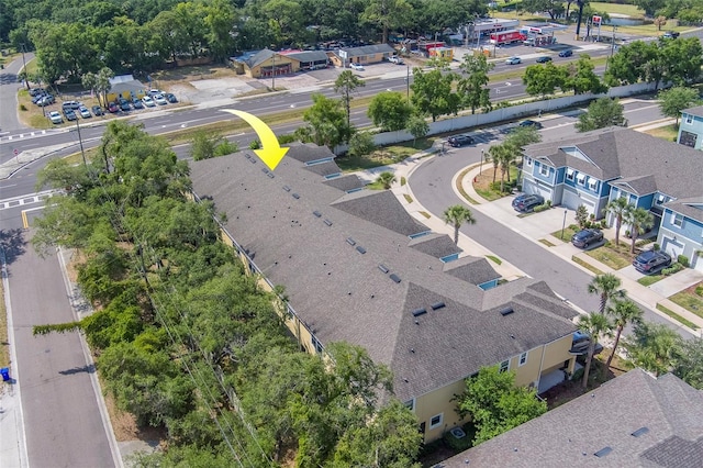 drone / aerial view featuring a residential view