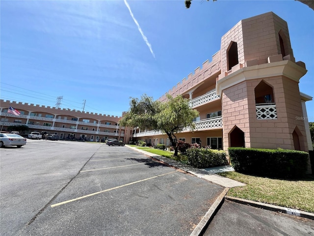 view of uncovered parking lot