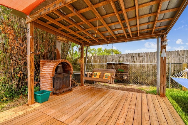 8225 Medford Dr, Port Richey, FL 34668 - wooden terrace with fence