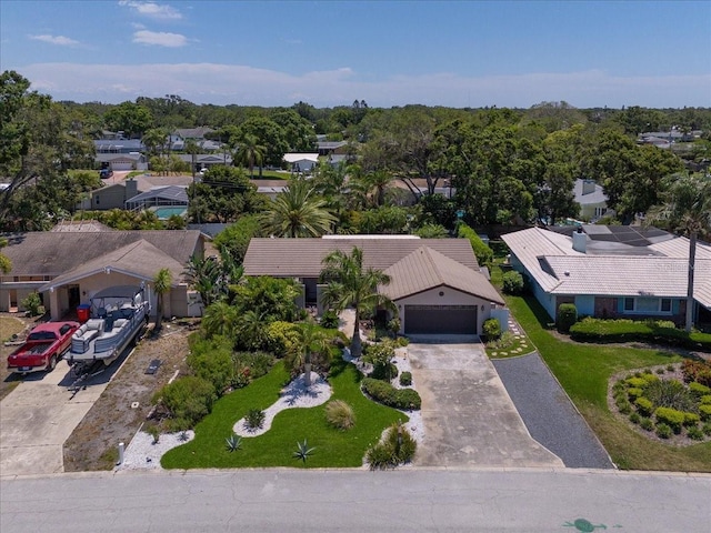 aerial perspective of suburban area