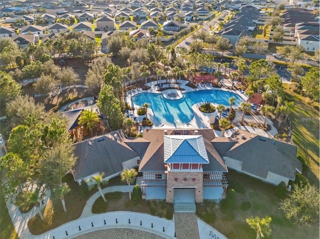 8407 Hunters Fork Loop, Ruskin, FL 33573 - drone / aerial view with a residential view