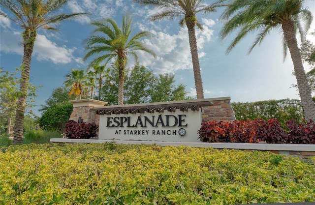 view of community sign