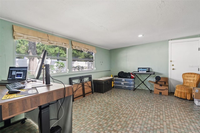5826 20th Ave S, Gulfport, FL 33707 - office with a textured ceiling and a wealth of natural light