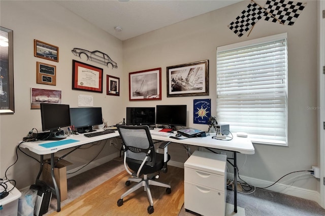 6507 Maiden Sea Dr, Apollo Beach, FL 33572 - home office featuring baseboards
