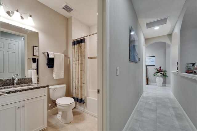 6507 Maiden Sea Dr, Apollo Beach, FL 33572 - full bath featuring tile patterned floors, vanity, toilet, and visible vents
