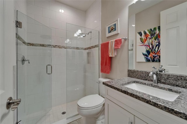 6507 Maiden Sea Dr, Apollo Beach, FL 33572 - bathroom featuring vanity, toilet, and a stall shower