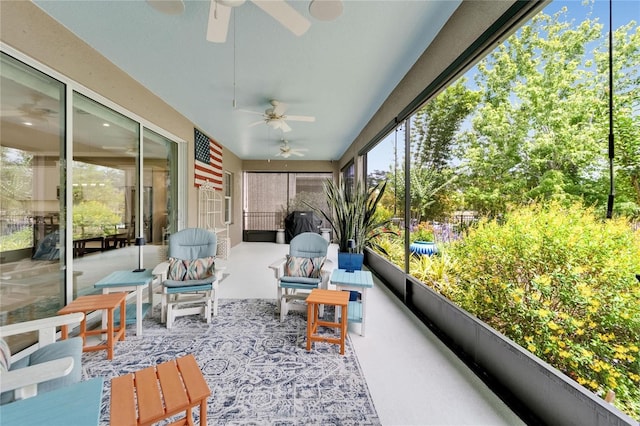 6507 Maiden Sea Dr, Apollo Beach, FL 33572 - sunroom / solarium with ceiling fan