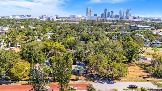 birds eye view of property featuring a view of city