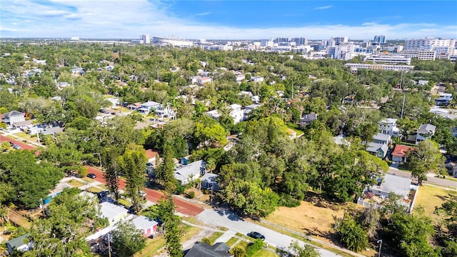 drone / aerial view featuring a view of city