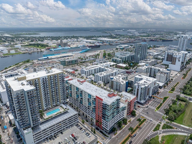 view of urban area featuring a large body of water