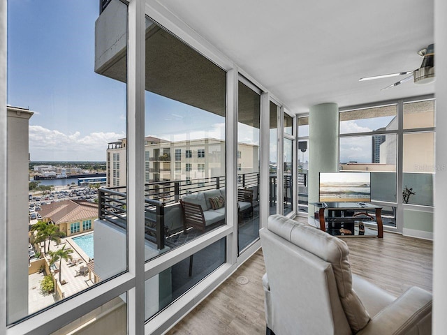 view of sunroom