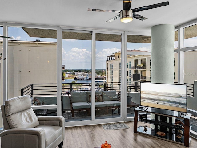 view of sunroom / solarium