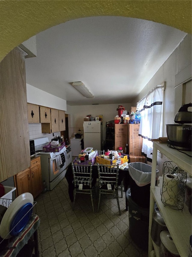 kitchen with white appliances