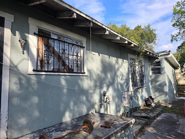view of property exterior featuring stucco siding