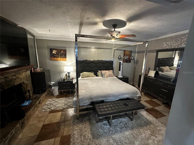 1101 Alcazar Way S, Saint Petersburg, FL 33705 - bedroom featuring a fireplace