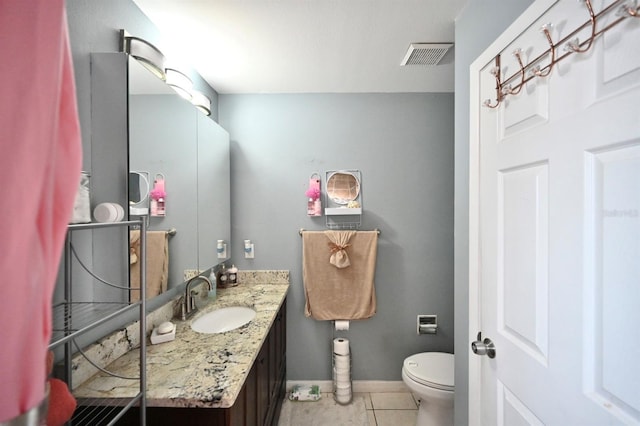 11314 Silverleaf Ct, Riverview, FL 33579 - bathroom featuring toilet, tile patterned floors, vanity, and baseboards