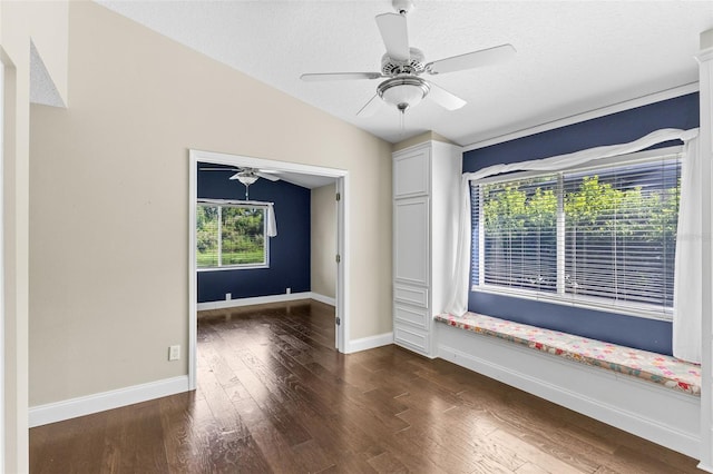 4690 Wrentham Pl, Palm Harbor, FL 34685 - unfurnished room featuring ceiling fan, dark wood-type flooring, and lofted ceiling