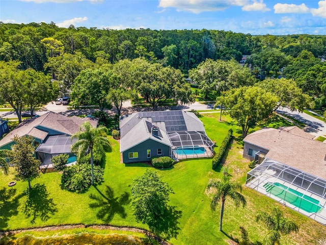 4690 Wrentham Pl, Palm Harbor, FL 34685 - aerial view of property and surrounding area featuring a pool