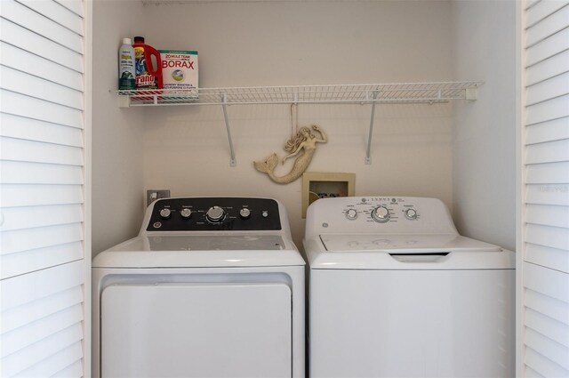 623 Garland Cir, Indian Rocks Beach, FL 33785 - laundry area with independent washer and dryer