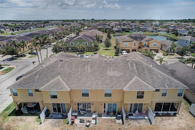 drone / aerial view with a residential view