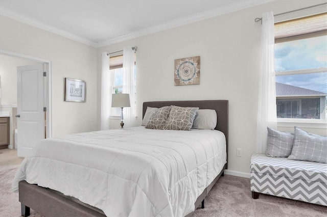 11626 Blue Woods Dr, Riverview, FL 33569 - bedroom featuring carpet floors, crown molding, and baseboards