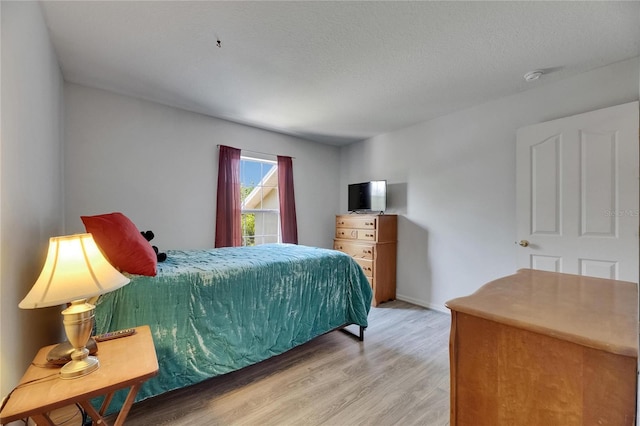 10636 Dawns Light Dr, Riverview, FL 33578 - bedroom featuring light wood-style floors, baseboards, and a textured ceiling