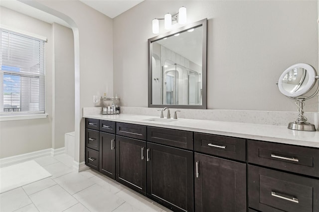 bathroom with vanity