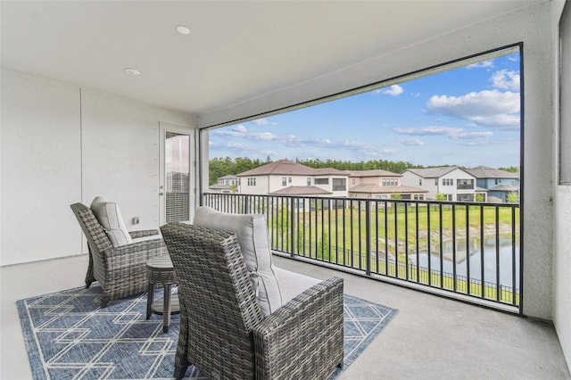 balcony featuring a residential view