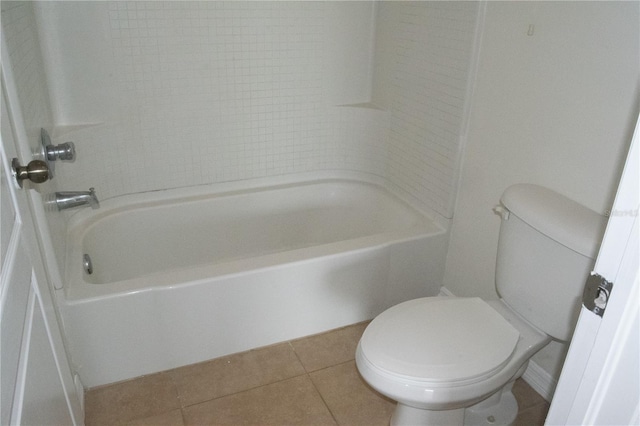 full bath with tile patterned floors and toilet