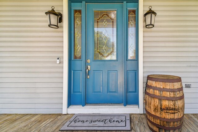 view of doorway to property
