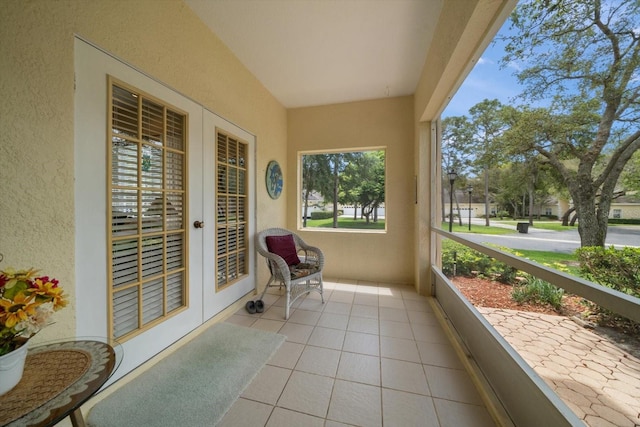 balcony with french doors