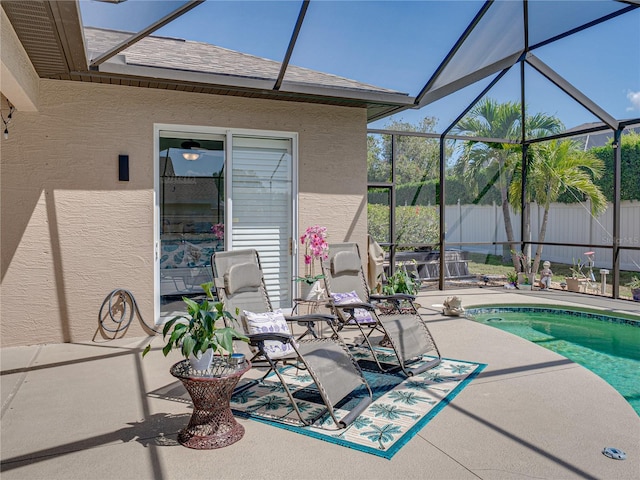 2908 89th Ave E, Parrish, FL 34219 - view of pool with a patio and glass enclosure