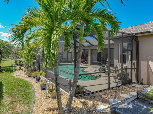 2908 89th Ave E, Parrish, FL 34219 - view of pool featuring a patio area and a lanai