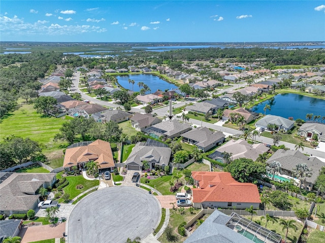 2908 89th Ave E, Parrish, FL 34219 - aerial perspective of suburban area featuring a large body of water