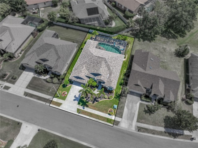 2908 89th Ave E, Parrish, FL 34219 - aerial view of residential area with a pool