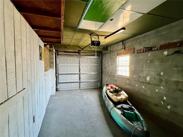 garage featuring a garage door opener