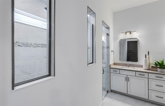 14727 Eagle Branch Dr, Nokomis, FL 34275 - bathroom featuring vanity and a shower stall
