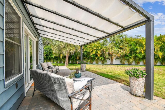 view of patio / terrace with a pergola